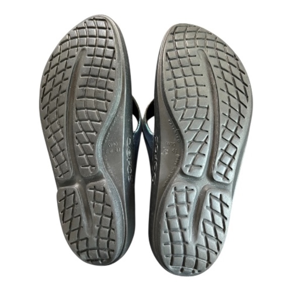 EUC OOFOS Oolala Luxe recovery flip flops Atlantis blue | size 10 - Picture 4 of 7